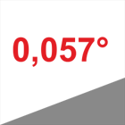Précision de mesure 0,057°= 1 mm sur 1 m